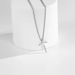 Catene Fashion Trend Collana con pendente a croce color argento Gotico Jesus Christian Clavicola Catena per uomo e donna Regalo universale per gioielli