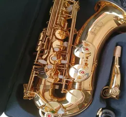 France Tenor saxophone New golden 802 bB Tenor sax playing professionally Musical instrument gold with case mouthpieces35457407723285