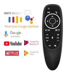 MICE G10S Pro met verlichte luchtmuis G10S Voice Remote Control 2.4G Wireless Airmouse Gyroscope Mic IR Leren voor Android TV Box
