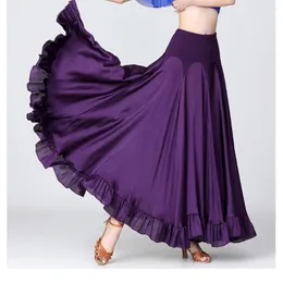 Scene Wear 540Gree Big Swing Spanish Flamenco Party kjol Kvinnor Belly Dance Costumes Gypsy Long kjolar Dansare Practice