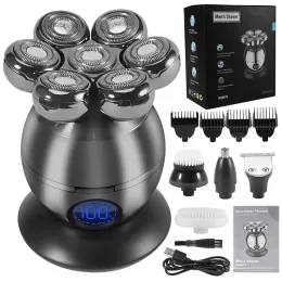 Grooming Kit Wet Dry Shaver Beard Hair Trimmer Rechargeable Bald Head Shaving Machine LCD Display