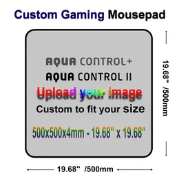 Подставки XL Square / 19,68 x 19,68 дюйма, изготовленные на заказ коврики для игровой мыши Aqua Control Plus или Aqua Control II
