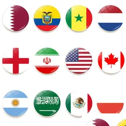 Ímãs de geladeira Time Time Gems Qatar Brasil American Bandeira Magnetic Decor Home Drop Drop Garden Dhgd2