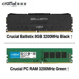 RAMs Crucial Ballistix 3200MHz DDR4 8GB CL16 1.35V Desktop Memory Black Crucial PC RAM DDR4 8GB 16GB 3200MHz CL22 1.2V Desktop Memory