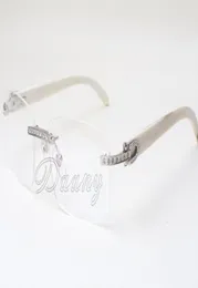 Прямая мода высококачественные очки рама рамы зрелища T3524012 Белый натуральный носорог.