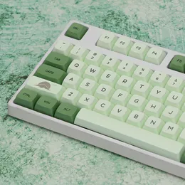 Combos EPOMAKER Matcha Keycaps Set 124 Keys XDA PBT Dye Sublimation Keycaps Set para DIY Teclado Mecânico ANSI Layout