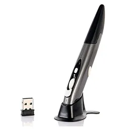 Topi a batteria a batteria da 2,4 GHz USB Wireless Mouse Optical Pen Air Mouse per laptop Tablet PC 2.4G Office Pen Mouse#567