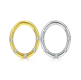 10pcslot Titanium Gems Seamfless Segment Ring Fricker Cratilage Noselipear Hoop Septum 16G Shine60295506237808