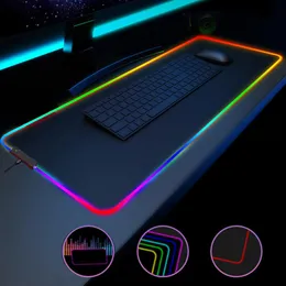 Pads RGB Gaming Mouse Pad Stor XXL Size Mouse Carpet Big Keyboard Pad Computer Mousepad Desk Play Mat with Backbellt