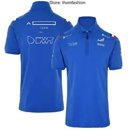 Alpines Team Men's Polos F1 Formula One Team POLO Shirt 2022 New Lapel T-shirt With The Same Custom