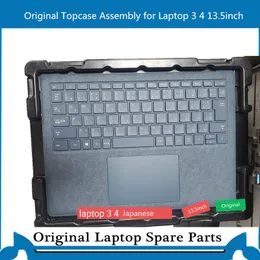 Microsoft Surfaceラップトップのオリジナルトップケースアセンブリ3 4 13.5インチトラックパッドの日本語とフレーム