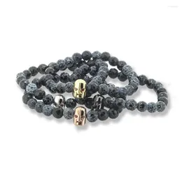 Beaded Strand 2023 Design Natural Crack Stones With The 24K For Fishion Drop Delivery Jewelry Bracelets Dhe0Y