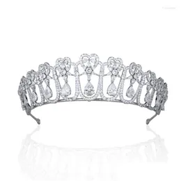 Hårklämmor Barrettes Sepbridals Classic Europe Royal Tiara Drop Crystal Bride Tiaras för Prom Party Head Accessories Leverans Jewe Dh956