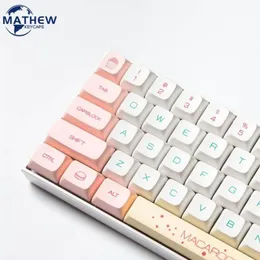 Tastaturen Macaron XDA Profile Keycap Set PBT Dye Sublimation ANSI Layout -Schlüsselkappen für Gateron Kailh 61/68/84/87/100