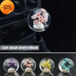 Neue kreative Auto Shifter Kopf Schaltknauf Stick Kristall Transparent Blume Manuelle 54mm Blume Schaltknauf Auto Zubehör Dekor