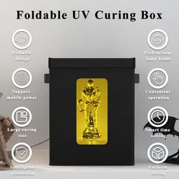 Scanning 3DSWAY 3D UV Resin Foldable Curing Light Box for LCD/DLP/SLA Resin Printer 405nm Lighting Source Turntable Timer Control Boxs