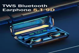 Ecouteur Bluetooth SANS Fil TWS 51 Aarphones Laaddoos Draadloze hoofdtelefoon 9D Stereo Sportsets met Microphon13018650