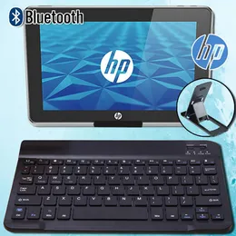 키보드 HP 슬레이트 용 Ultra Thin Wireless Keyboard Bluetooth 키보드 Android Windows 용 터치 패드가있는 10 HD 태블릿 Bluetooth 키보드