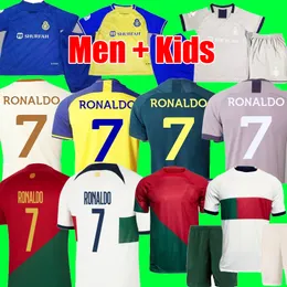 Al Nassr Kit Fc Soccer Jerseys Ronaldo 2023 Home Yellow Away 22 23 Gonzalo Martinez Talisca Ghislain Konan Herren Kinder Sets Portuguesa