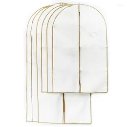 Aufbewahrungstaschen Anzugabdeckung Staubdichte hängende Kleidertasche mit Hakendesign 6 Stück für Kleidungsstück Kleid Mantel Zuhause