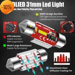 新しいフェストゥーンLED CANBUS C5W C10W電球31mm 36mm 39mm 41mm 1860 csp 1 SMDカードームライトなしエラー自動インテリアリーディングランプ