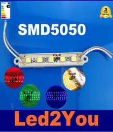 5050 SMD 5LEDS LED MODULE WHITEWARM WHITEREDGREENBLUE Su geçirmez Hafif Reklam Lambası DC 12V Whole3710347
