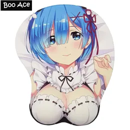 Rests Re Zero Rem 3D Mouse Pad with Gel Wrist Support