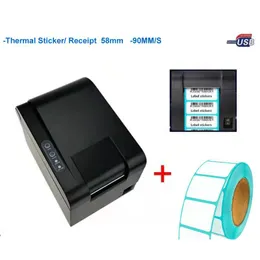 Printers high quality barcode printer sticker printer 58mm receipt printer Qr code label printer can print paper width 2058mm