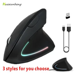 Myse Wireless Gaming Myszka gracza myszka na komputerowe komputerowe PC Souris pionowe ergonomiczne ergonomiczne myszy do laptopa okablowana masa USB Raton