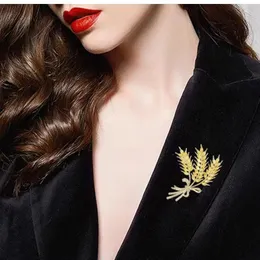Trident wheat grain zircon temperament brooch boutique light luxury coat coat decoration