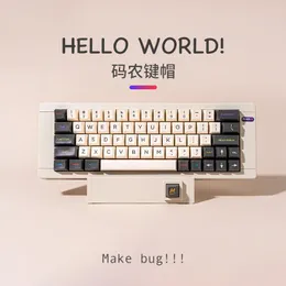 Acessórios Oblivion Helloworld Keycap Conjunto ABS Plastic para teclado mecânico bege cinza ciano gh60 xd64 xd84 xd96 87 104