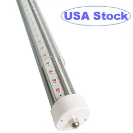 8ft LED Tüp Işıkları, 72W 9000lm 6500K, T8 FA8 Tek Pin LED ampuller (300W LED floresan ampullerin değiştirilmesi), V şekilli çift taraflı, net kapak çift uçlu güç salınmış