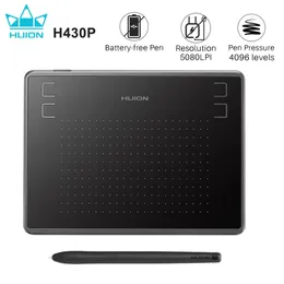 タブレットHuion H430pグラフィックデジタルタブレット署名ペンタブレットOSUゲームペンタブレットバッテリーフリースタイラスペンポータブル