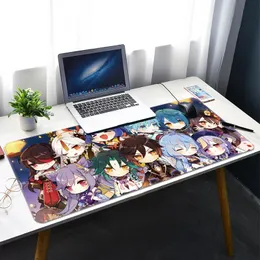 パッドGenshin Impact Computer Mouse Pad Gaming MousePad Large Mouse Pad Gamer Table Mat Ganyu Hutao Klee Zhongli Diluc Office Supply