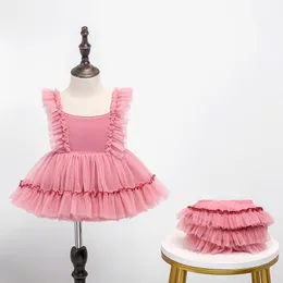 Girl Dresses Girl's Baby Princess Ruffle Tutu Dress Infant Toddler Vintage Layer Tulle Vestido Party Pageant Birthday Baptism Frocks 1-7Y