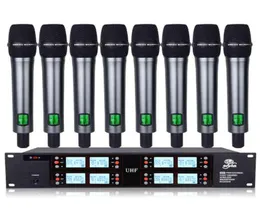 Professional UHF wireless microphone 8 channel handheld microphone school speech stage performance professional microphone W2203149070131