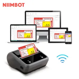 프린터 NIIMBOT B3S 열 라벨 프린터 의류 보석 제품 가격 바코드 스티커 휴대 전화 블루투스 스마트 휴대용 프린터