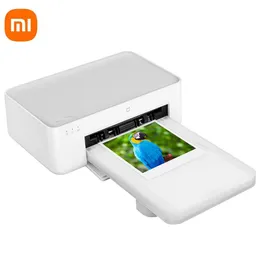 Yazıcılar Xiaomi Mijia HD Fotoğraf Yazıcısı 1S Küçük Cep Telefonu Fotoğraf Renk 3 inç 6 inç Baskı Akıllı Kablosuz Bağlantı Yıkama Fotoğrafları