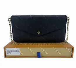 Top Quality Women Flip Purse Fashion Wallet Shoulder Cross Body Bag Chain handbag Presbyopic Purses Bags messenger Handbags real l5362089