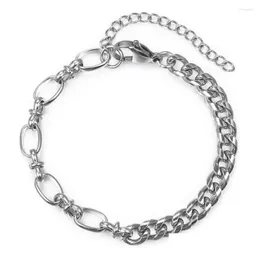 Łańcuchowe link bransoletki stal nierdzewna krawężnik kubański dla kobiet dziewczęta unikalna projektowa bransoletka regulowana biżuteria dbacki db326a dhkda