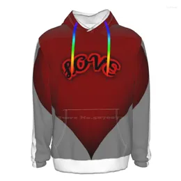 Męskie bluzy uwielbiają bluzy Img Bluzy 3D Pullover Streetwear Hart Image