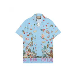 Designer-Hemd, Herrenhemden, bedrucktes Bowling-Hemd, Hawaii-Blumen-Freizeithemden, Herren-Slim-Fit-Kurzarmkleid, Hawaii-T-Shirt 123123