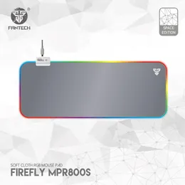 Spoczywa Fantech MPR800S Large Myse Pad RGB Profession Gaming Mysz Mysa 80x30x0.04 cm mata myszy z krawędzią blokującą dla FPS LOL Gamer (White