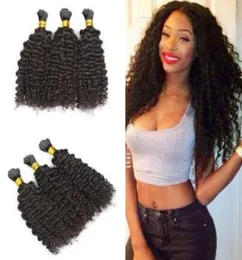 Mongolski Afro Kinky Bulk 100g Kinky Curly Bulks Human Hair do Braiding No Attchement6797492