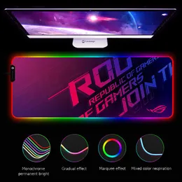 Подставки RGB Коврик для мыши Игровой компьютер ASUS ROG Большой коврик для мыши Клавиатура с подсветкой XXL LED Gamer Коврик Mause Коврик Tapis De Souris Настольный коврик