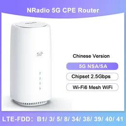 Routery Nowe odblokowane router Nradio C8500 5G CPE MESH WiFi 2.5 Gbps Gigabit WiFi 6 NSA/SA Wi -Fi Modem Repeater 5G WiFi SIM Card
