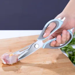 Kitchen Scissors Household Strong Stainless Steel Chicken Bone Scissors Barbecue Food Dedicated Scissors