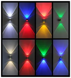 2W Modern Led Wall Lamp Lâmpada de alto brilho Crystal Covex Lense Alto brilho Iluminação de alumínio Griftle Defletor Indoor SpotfLOP L2786810