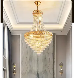 Żyrandole D50CM H67CM Nowoczesny złoty kolor świeca luksusowy kryształowy żelazny oświetlenie wewnętrzne do salonu i żyrandola restauracji