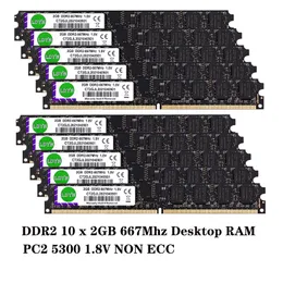 RAMS LDYN 10x2gb Memoria desktop Modulo MEMoria RAM DDR2 2GB 800MHz 667MHz PC2 6400 DDR2 RAM PC25300 MEMORIA DESKTOP